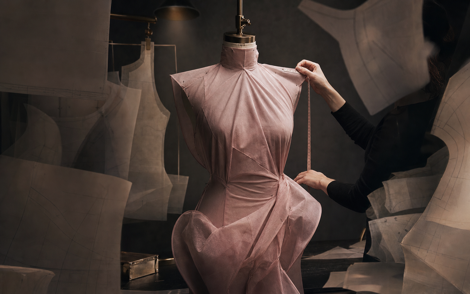 Measurements and pattern development on a dress form